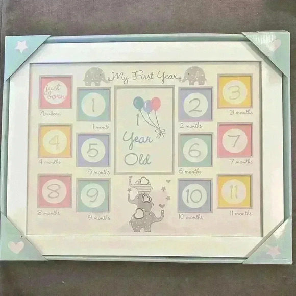 Baby’s First Year Milestone Photo Frame - Concepts Kids - Picture 1 of 5